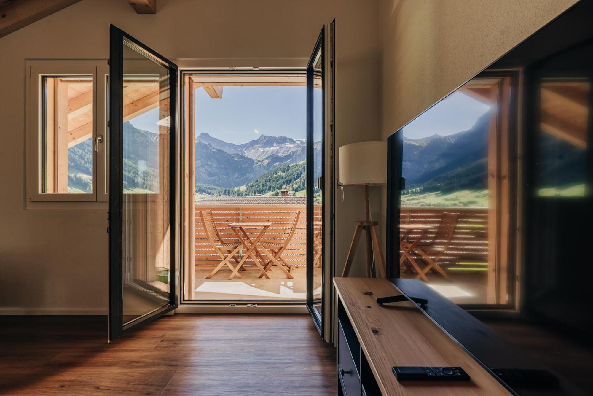 Chuenislodge2- Zwei Balkone, Gemuetlicher Kamin, Top Aussicht Adelboden Bagian luar foto